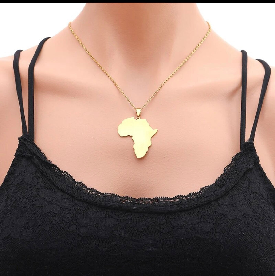 Map of Africa necklace